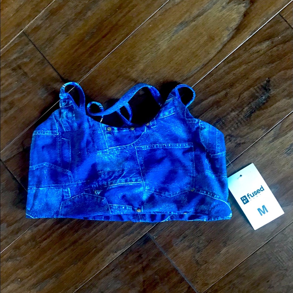 NWT Fused Hawaii “blue jeans girl” Ho’okena top, M